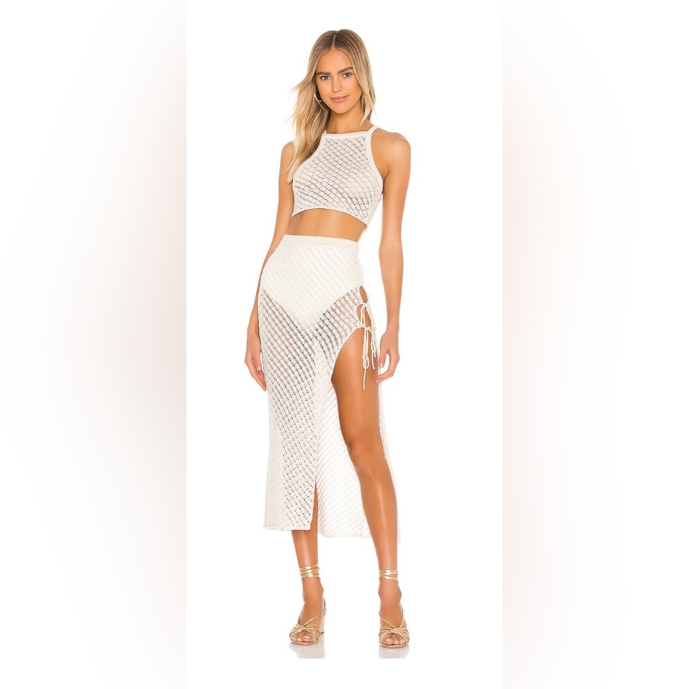 Camila Coelho Cream Knit Set